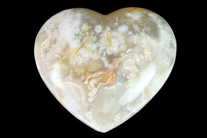 Polished Flower Heart - Madagascar #121767